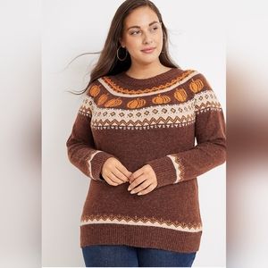 Nwt Pumpkin Fair Isle sweater.  2xl